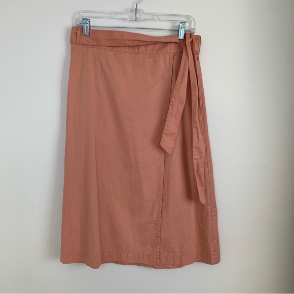 MADEWELL Belted Wrap Midi Skirt 6 - Picture 1 of 6
